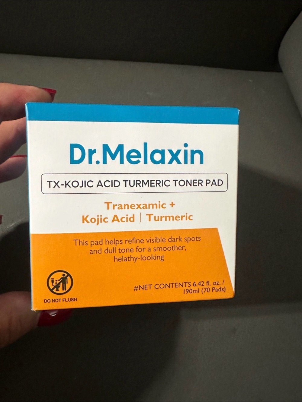 Dr. Melaxin TX-Kojic Acid Turmeric Toner Pads — White & Orange